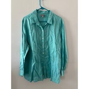 J. Jill Teal Button Down Shirt